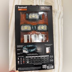 Bushnell 1000 Lumens Dual Power Rechargeable Headlamp Three Pack